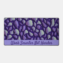 Paarse zeeschelpen bureaumat