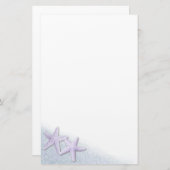 Paarse zeester briefpapier (Voorkant / Achterkant)