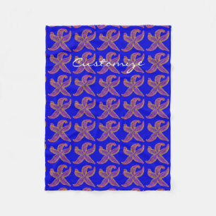 paarse zeester Thunder_Cove blauw Fleece Deken