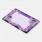 Paarse ziel 3 post-it® notes (Schuin)
