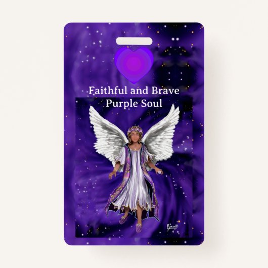 paarse ziel badge (Voorkant)