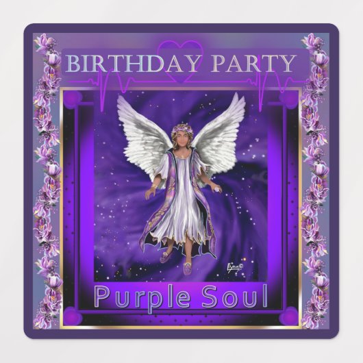 paarse ziel labels (Design 1)