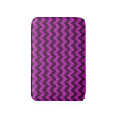 Paarse Zig Zag Glitter Badmat (Voorkant Verticaal)