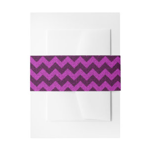 Paarse Zig Zag Glitter Uitnodigingen Wikkel