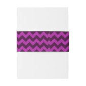 Paarse Zig Zag Glitter Uitnodigingen Wikkel (Achterkant Voorbeeld)