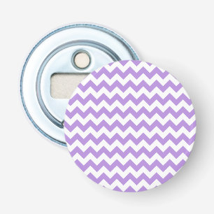 Paarse zigzag, Paarse chevron, geometrisch patroon Button Flesopener