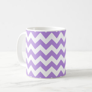 Paarse zigzag, Paarse chevron, geometrisch patroon Koffiemok