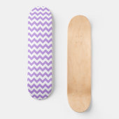 Paarse zigzag, Paarse chevron, geometrisch patroon Skateboard (Voorkant)