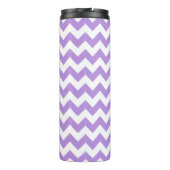 Paarse zigzag, Paarse chevron, geometrisch patroon Thermosbeker (Achterkant)