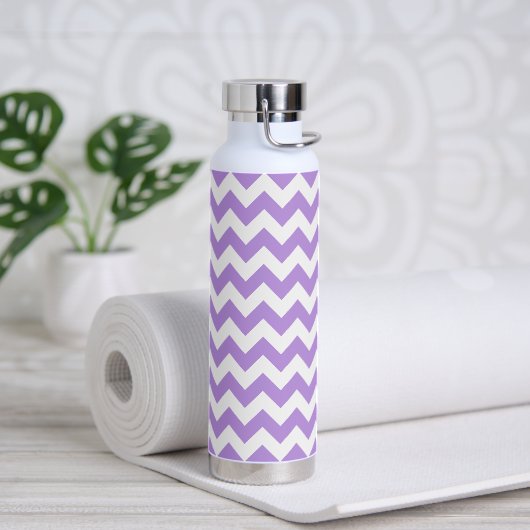 Paarse zigzag, Paarse chevron, geometrisch patroon Waterfles (Yoga)