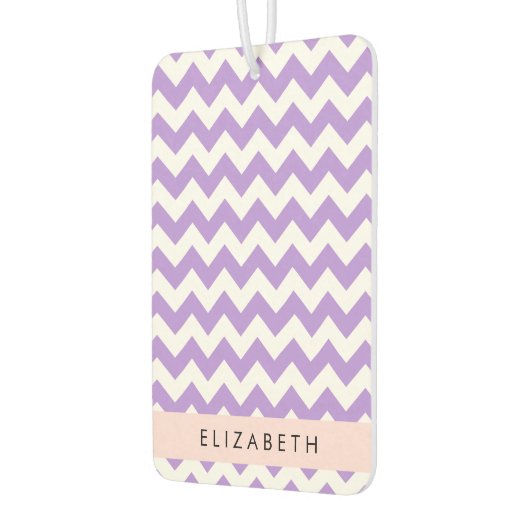 Paarse zigzag, Paarse Chevron, Jouw naam Luchtverfrisser (Links)