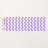 Paarse zigzag, Paarse Chevron, Jouw naam Yogamat (Achterkant (horizontaal))