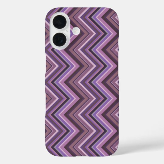 Paarse zigzagstrepen Case-Mate iPhone case (Achterkant)