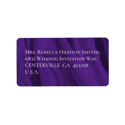 Paarse zijderoute etiket (Voorkant)