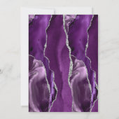 Paarse zilveren agaat Dark 50th Birthday Party Kaart (Achterkant)