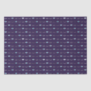 Paarse & Zilveren Blauwe Evil Eye wimpers Nazar Ma Tissuepapier