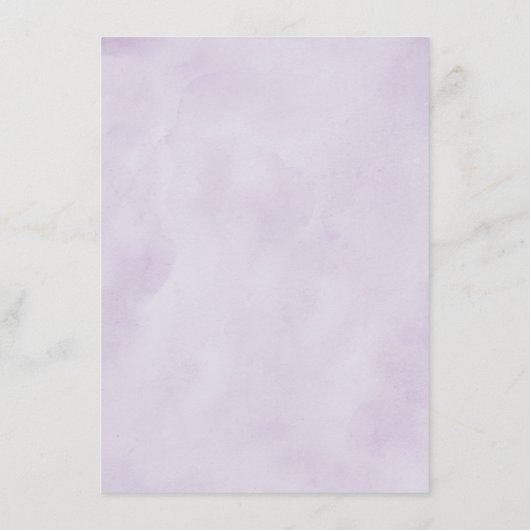 Paarse Zilveren Bloesems Geometrische Trouwdetails Informatiekaartje (Achterkant)