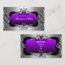 Paarse Zilveren Diamanten Afbeelding Harten Elegan