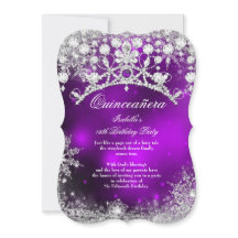 Paarse zilveren Quinceanera Winter Wonderland 15de