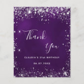 Paarse zilverglitterspleet bedankt (Voorkant)