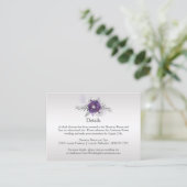 Paarse zilvergrijs bloemdetail behuizing Kaarten (Staand voorkant)