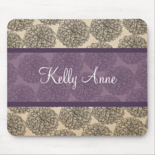 Paarse  Zinnia Mousepad Muismat