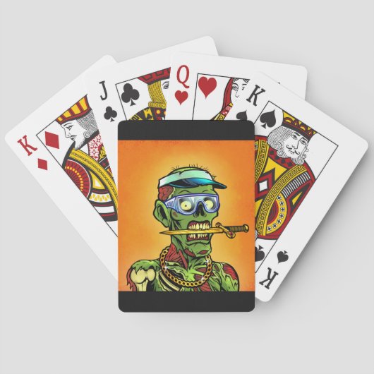 Paarse Zombie-spelkaarten Pokerkaarten (Achterkant)