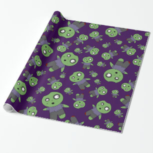 Paarse zombieën cadeaupapier