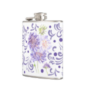 paarse zomerweidebloemen heupfles (Links)