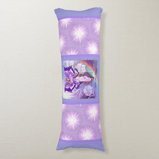 Paarse zon lichaamskussen (Voorkant Verticaal)