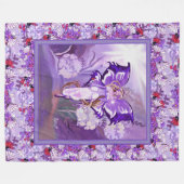 Paarse zonnebank fleece deken (Voorkant (Horizontaal))