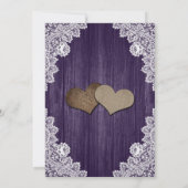 Paarse Zonnebloem Hout String Lights Vrijgezellenf Kaart (Achterkant)