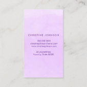 paarse zonnebloem visitekaartje (Achterkant)