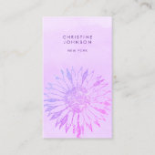 paarse zonnebloem visitekaartje (Voorkant)