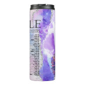 Paarse zonnebloempitten thermosbeker (Achterkant)