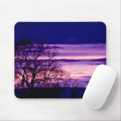 Paarse zonneboom Silhouette mousepad Muismat (Met muis)