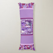 paarse zonnefee lichaamskussen (Voorkant Verticaal)