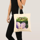 Paarse zonnezon (monogram) tote bag (Voorkant (product))