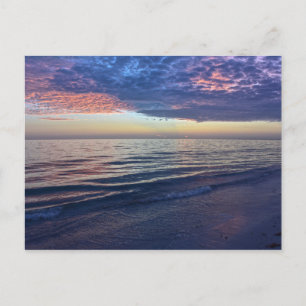 Paarse zonsondergang in Florida Briefkaart