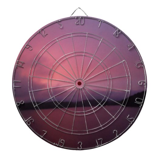 Paarse zonsondergang op het Arrowimeer Dartbord (Voorkant)