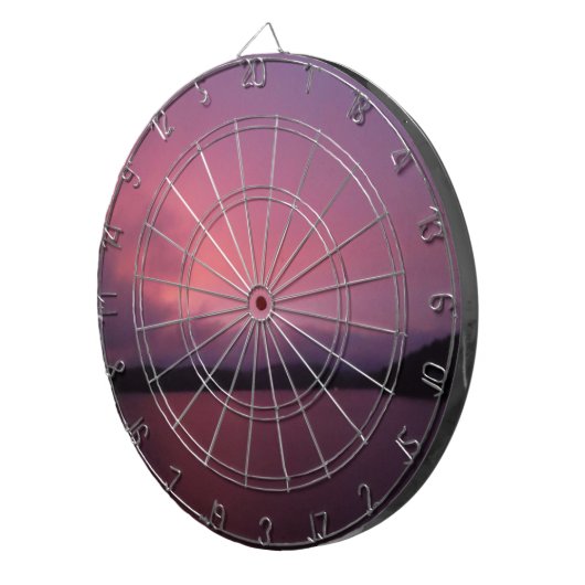 Paarse zonsondergang op het Arrowimeer Dartbord (Voorkant Rechts)