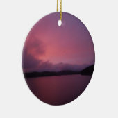 Paarse zonsondergang op het Arrowimeer Keramisch Ornament (Rechts)