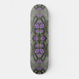Paarse Zout Heliotrope Wilde Bloem Patroon Skateboard