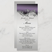 Paarse Zwart en Zilver Menu (Voorkant / Achterkant)