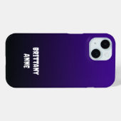 Paarse zwart gepersonaliseerd Case-Mate iPhone case (Achterkant (horizontaal))