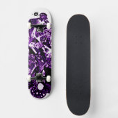 Paarse zwart koel skateboard (Voorkant)
