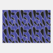 Paarse Zwart Modern Abstract Inpakpapier Vel (Voorkant 2)