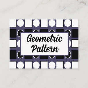Paarse zwart witte vierkant cirkel geometrisch visitekaartje