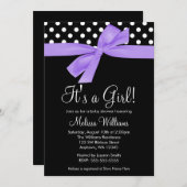 Paarse zwarte boog met polaire wenkbrauwen Babysch Kaart (Voorkant / Achterkant)