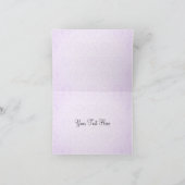 Paarse & Zwarte Chic Damask Dank u kaart (Binnen)